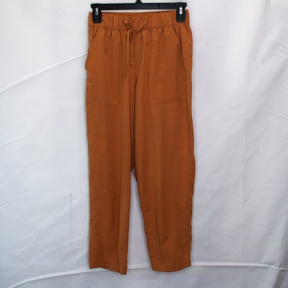 Old Navy Stretchtech Utility Crop Pants Womens XS Orange High Waist Active II14X - Picture 2 of 5